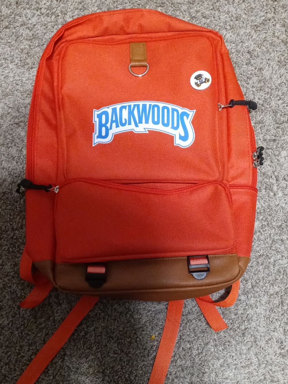 Red Backpack with Brown Trim (Brand New Never Urban Wear From Closing Business)